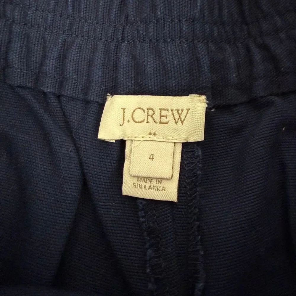 J Crew Pull On Shorts size 4 Cotton Dark Blue - Picture 4 of 6